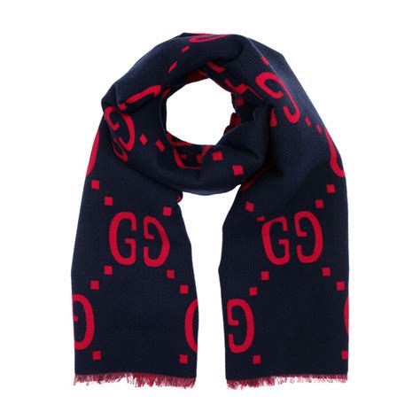 blue gucci scarf womens|Gucci jacquard wool scarf v.